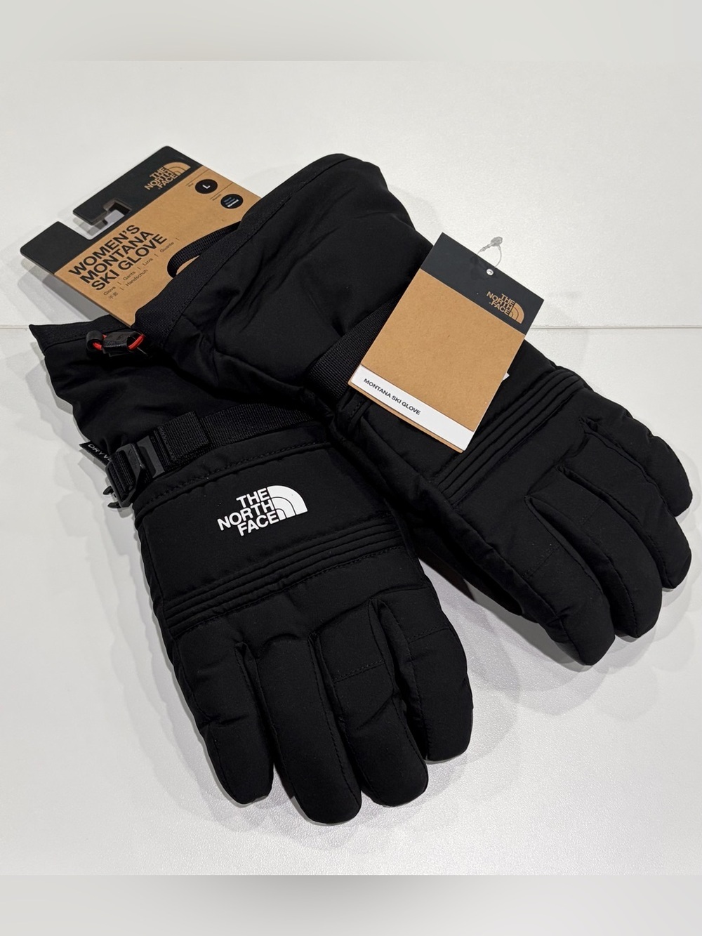 The North Face Women’s Large Montana Ski Gloves Snow Black NWT Touchscreen Lined